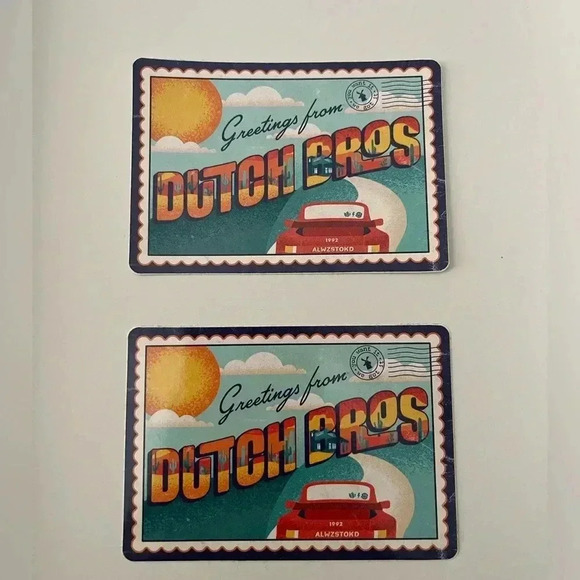Dutch Bros Other - Dutch bros postcard sticker